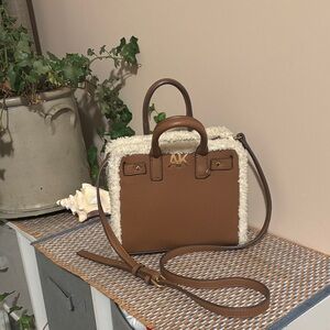Anne Klein Tan and Cream Satchel